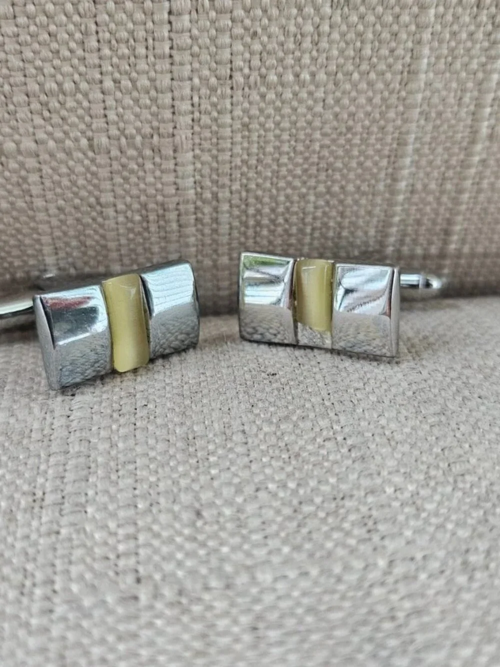 Joseph Abboud Men Cufflinks Silver Tone Dress Shirt Cuff Links New w/ Defect
